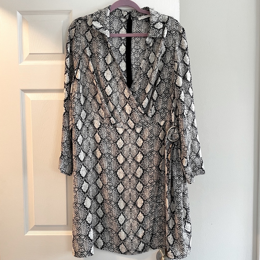 Nordstrom Tash & Sophie Snakeskin Print Dress